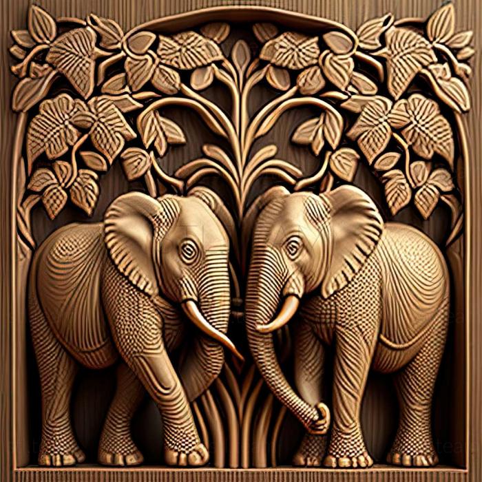 Animals Castor and Pollux elephants famous animal